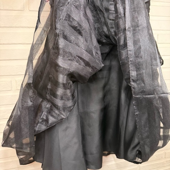 Betsey Johnson Black Organza Tulle Strapless Dress, Women’s Size 8 - Picture 4 of 8